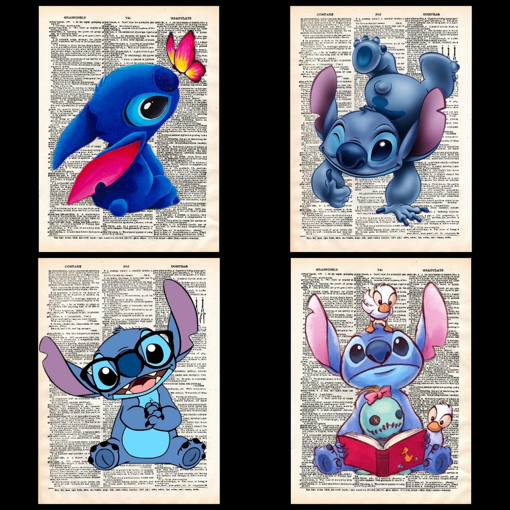 Stitch Dictionary Book Page Art 👽